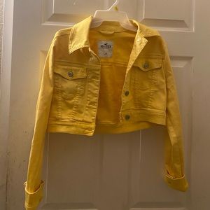 Yellow cropped jacket